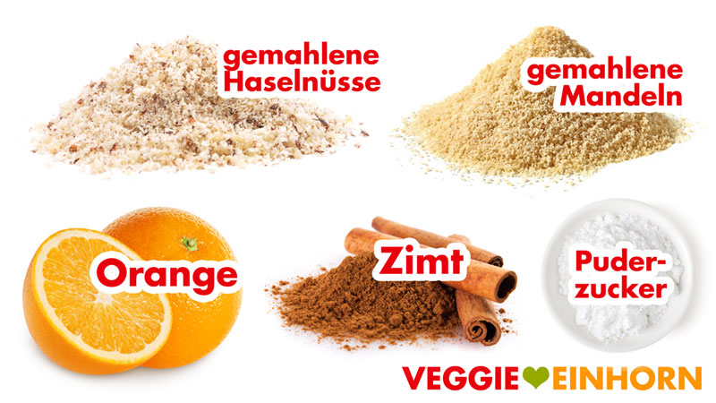 Zutaten für vegane Zimtsterne