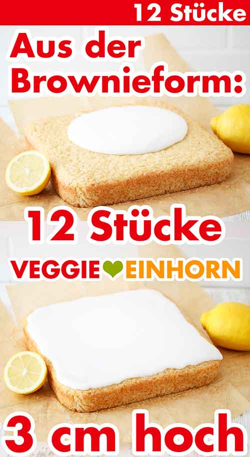 Zitronenkuchen vom Blech aus der Brownieform Zitronen Blechkuchen mit Zitronenglasur aus der Brownie Backform