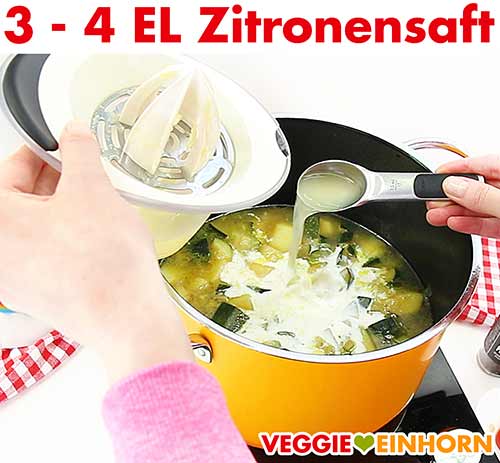 Zitronensaft zufügen Zitronensaft zufügen