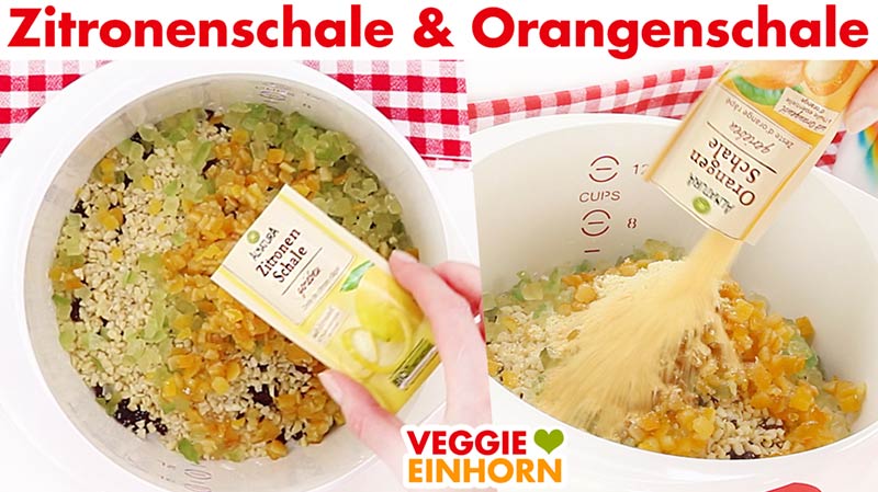 Geriebene Zitronenschale und Orangenschale Geriebene Zitronenschale und Orangenschale