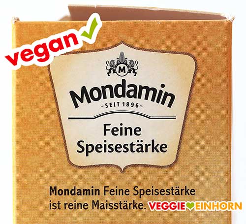 Vegane Zutatenliste der Speisestärke von Mondamin Zutaten Mondamin Speisestärke
