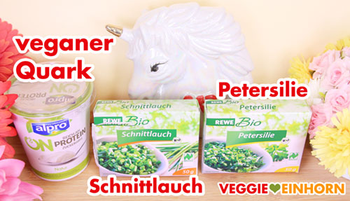Veganer Quark, Schnittlauch, Petersilie