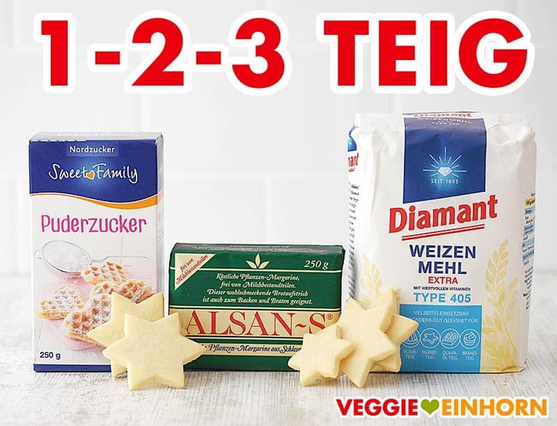 Zutaten für 1-2-3 Teig