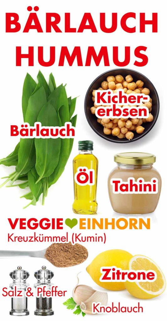 Zutaten für Bärlauch Hummus