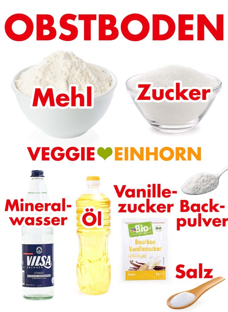 Zutaten für Obstboden