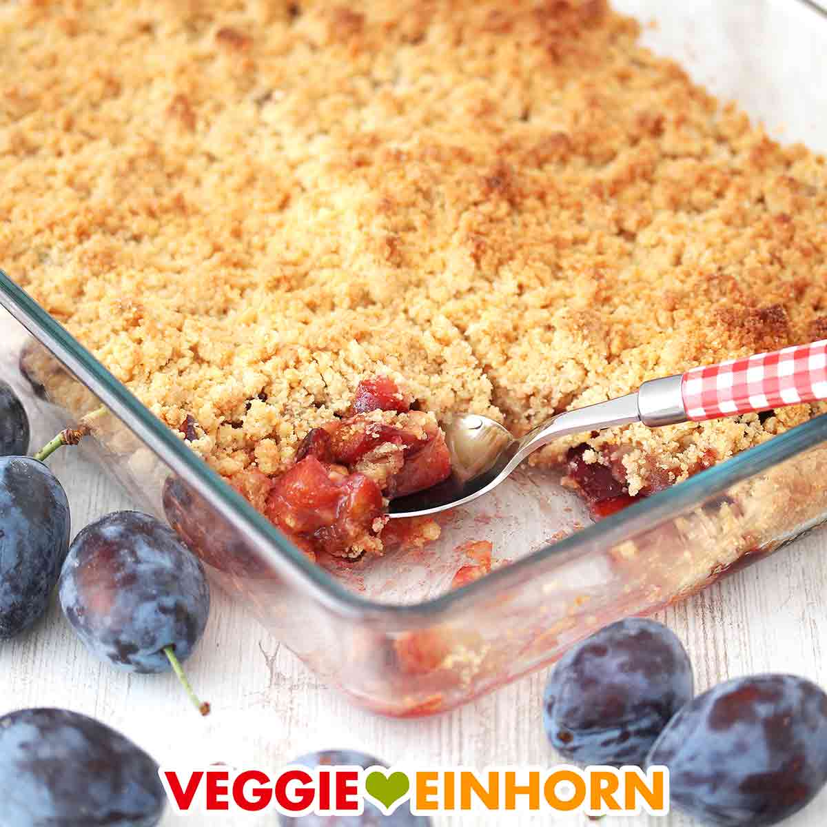 Zwetschgen Crumble mit Streuseln