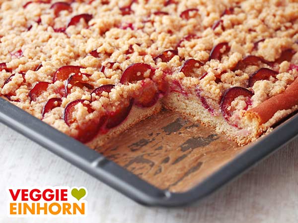 Zwetschgenkuchen Hefeteig vegan