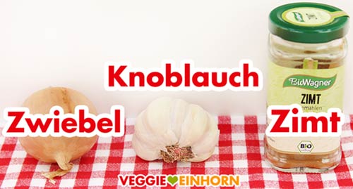 Zwiebel, Knoblauch, Zimt Zwiebel, Knoblauch, Zimt