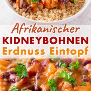 Veganes afrikanisches Stew mit Erdnussbutter und Kidneybohnen
