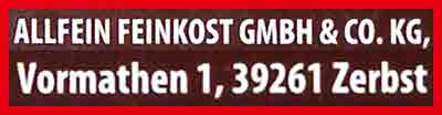 Die Green Legend Steaks werden von der Allfein Feinkost GmbH hergestellt. Allfein Feinkost GmbH & Co. KG, Vormathen 1, 39261 Zerbst