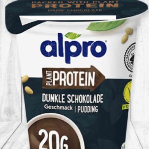 Produkttest Alpro High Protein Pudding Dunkle Schokolade
