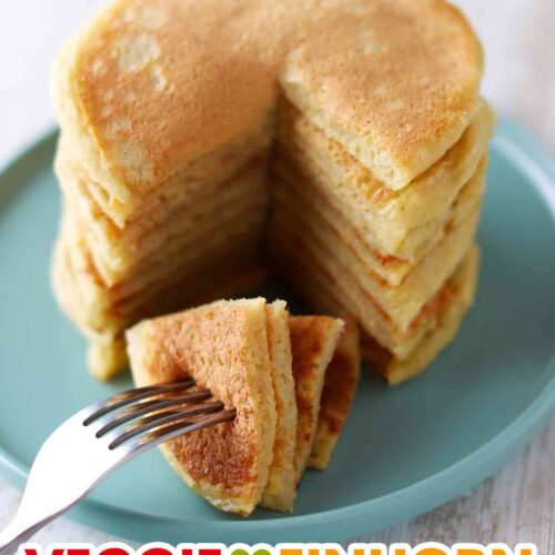 Vegane amerikanische Pancakes mit Eiersatz