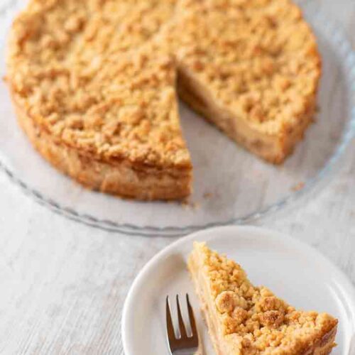 Apfel Pudding Kuchen vegan