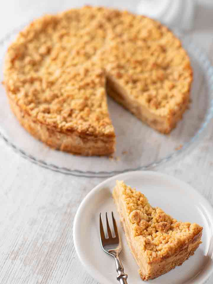 Apfel Pudding Kuchen vegan