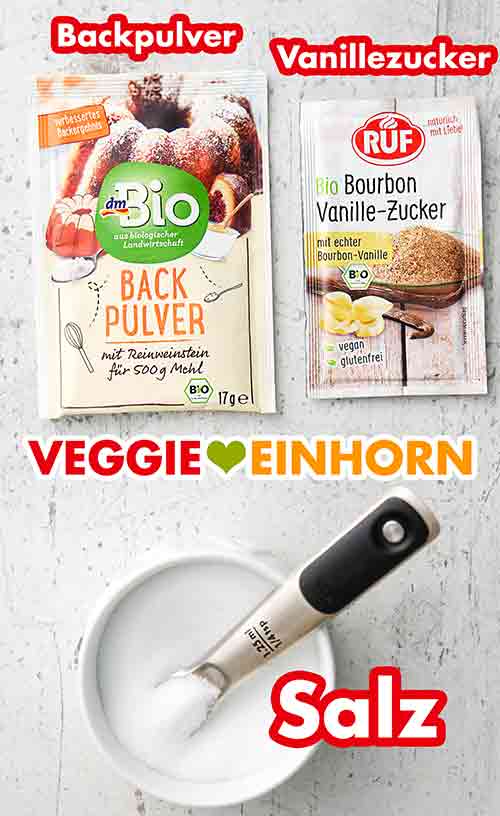 dm Bio Weinsteinbackpulver, RUF Bio Bourbon Vanillezucker, Salz Backpulver, Vanillezucker und Salz