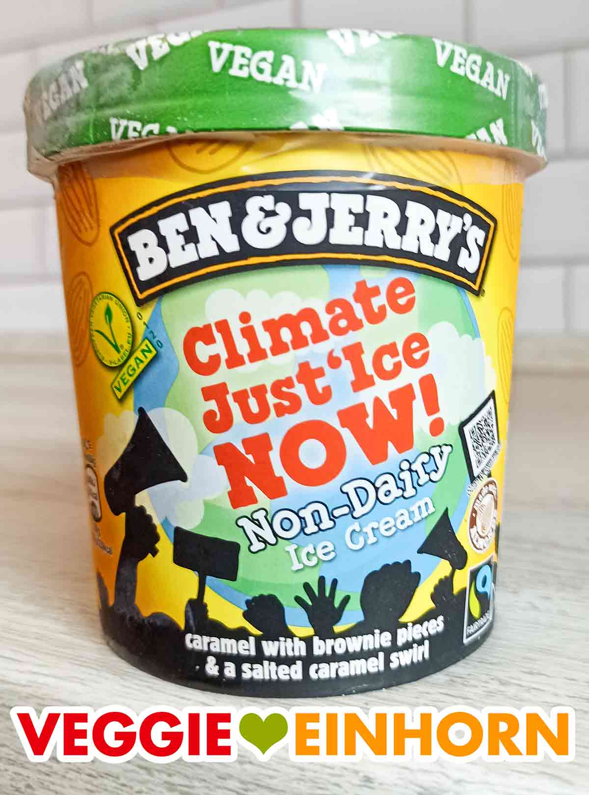 Ben & Jerry's Climate Just'Ice NOW! Non-Dairy Ice Cream Ein Becher Climate Just'Ice NOW! von Ben and Jerry's