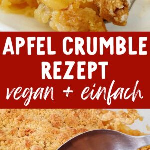 Guter veganer Apple Crumble