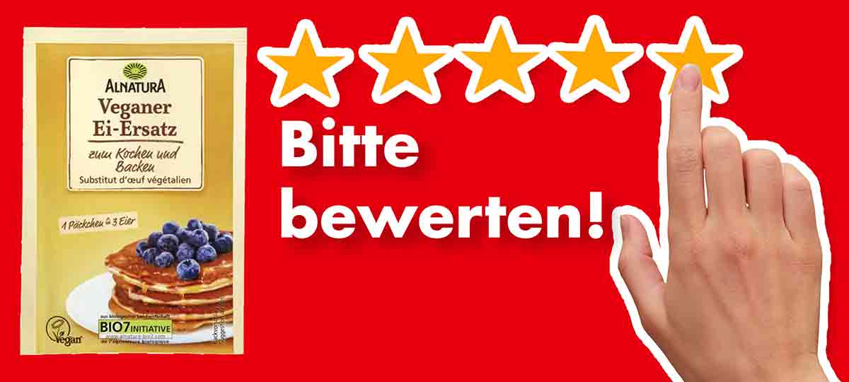 Bitte bewerte das Ei Ersatz Pulver von Alnatura. Bewertungen Alnatura Veganer Ei-Ersatz