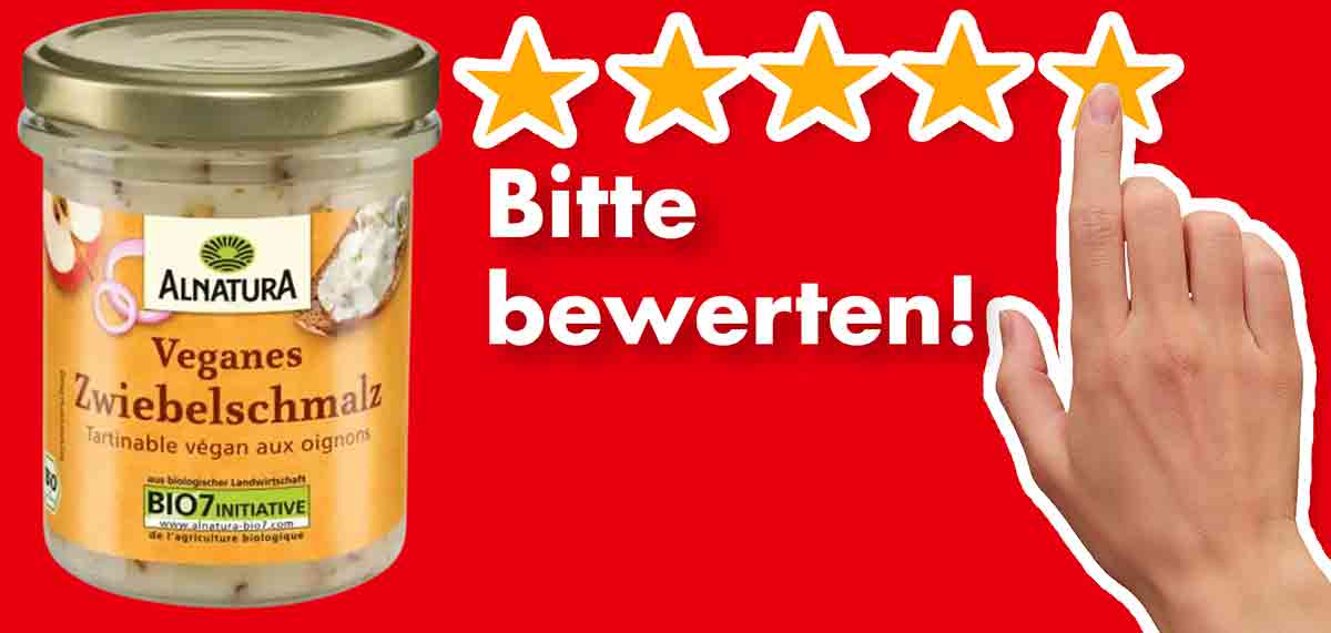 Bitte bewerte das vegane Zwiebelschmalz von Alnatura. Bewertungen Alnatura Veganes Zwiebelschmalz