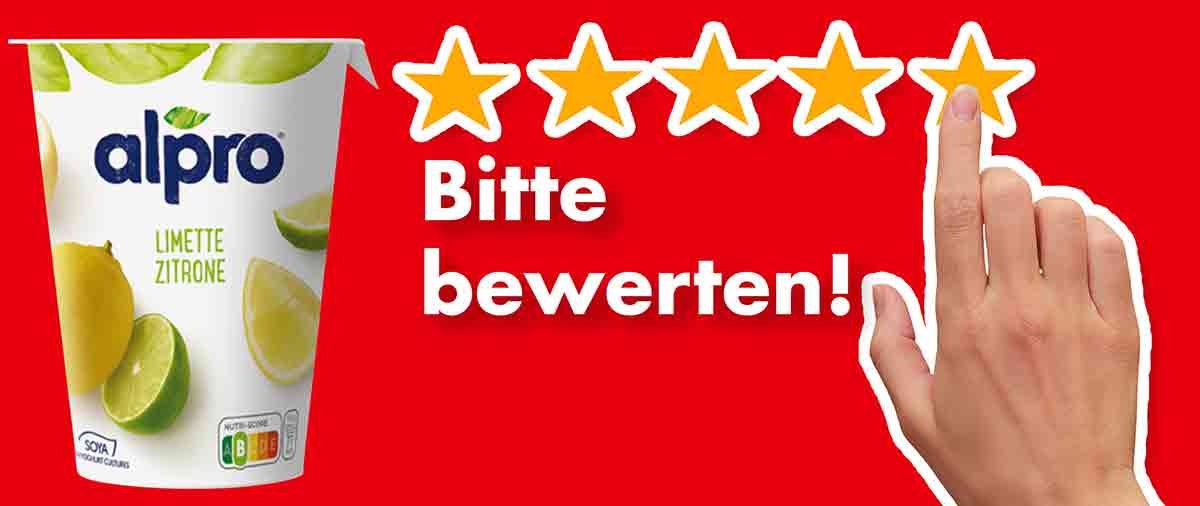Bitte bewerte den veganen Sojajoghurt Limette Zitrone von alpro. Bewertungen alpro Limette Zitrone Sojajoghurt