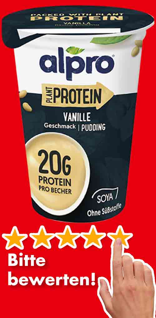 Bitte bewerte den Alpro Protein Vanillepudding. Bewertungen Alpro Protein Pudding Vanille