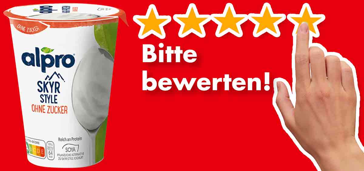 Bitte bewerte den ungesüßten veganen Soja Skyr von Alpro. Bewertungen Alpro Skyr Style ohne Zucker