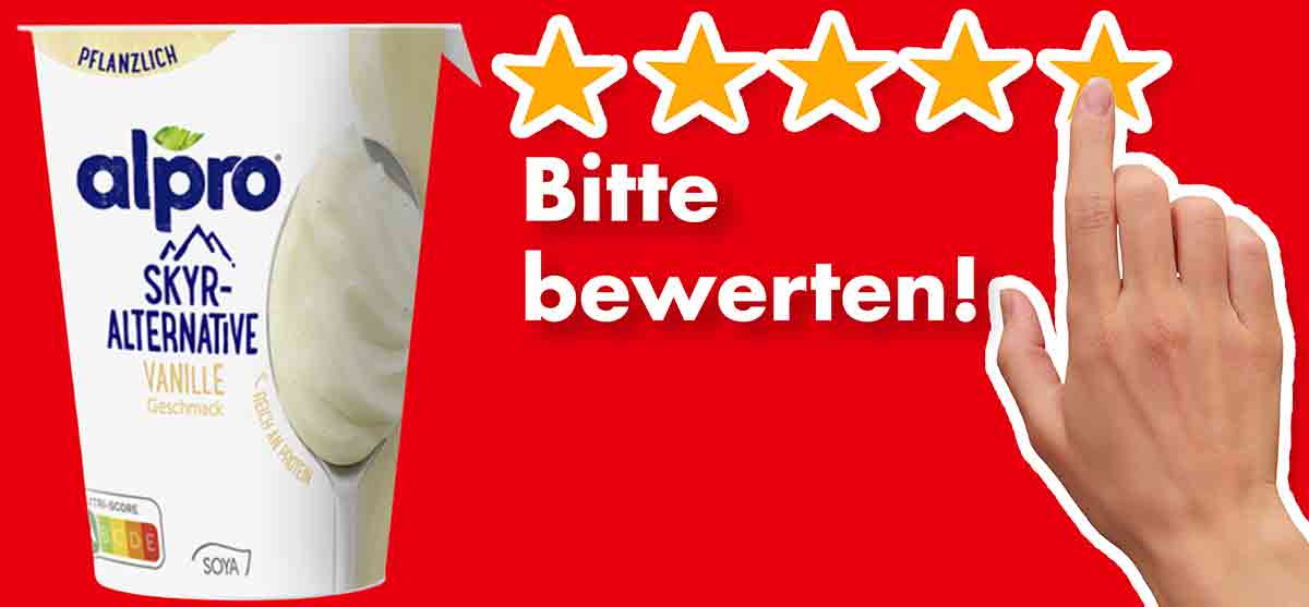Bitte bewerte den veganen Vanille Skyr von alpro. Bewertungen alpro Vanille Skyr