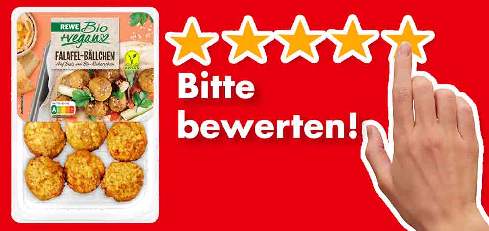 Bitte bewerte die Falafel-Bällchen von Rewe Bio. Bewertungen Rewe Bio Falafel