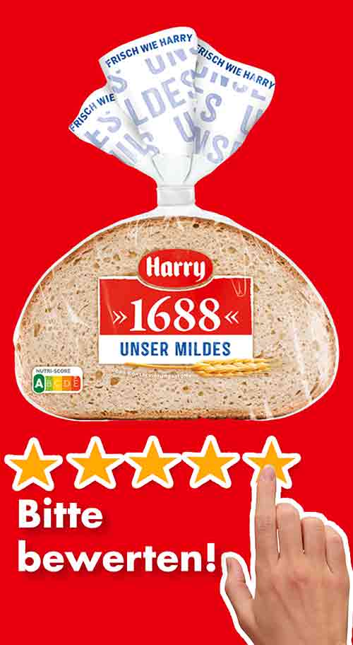 Bitte bewerte das "1688" Unser Mildes von Harry. Bewertungen Harry 1688 Unser Mildes