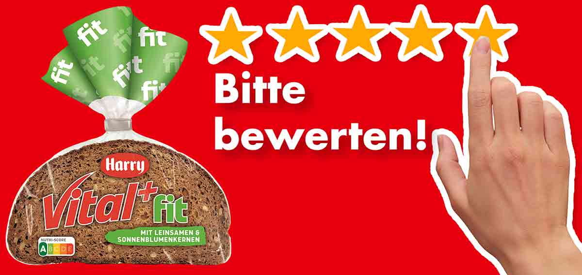 Bitte bewerte das Vital und Fit Brot von Harry. Bewertungen Harry Vital und Fit Brot