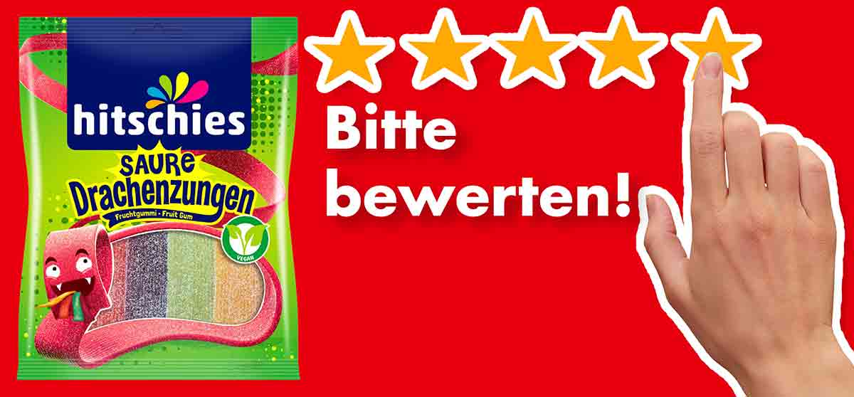 Bitte bewerte die sauren Drachenzungen von Hitschies. Bewertungen Hitschies Saure Drachenzungen