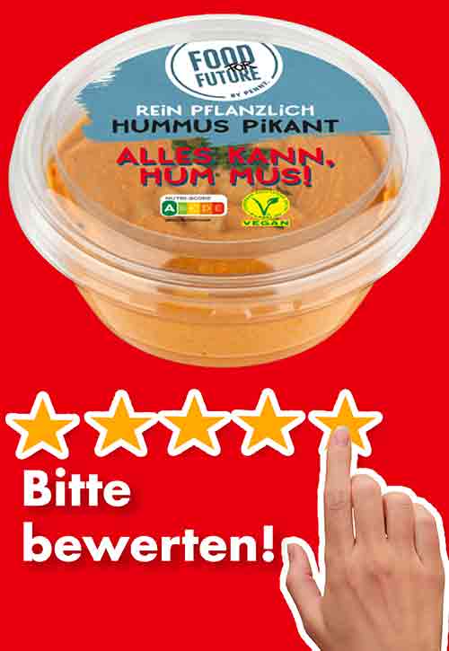 Bitte bewerte den veganen Hummus Pikant von Penny. Bewertungen Hummus Pikant von Penny