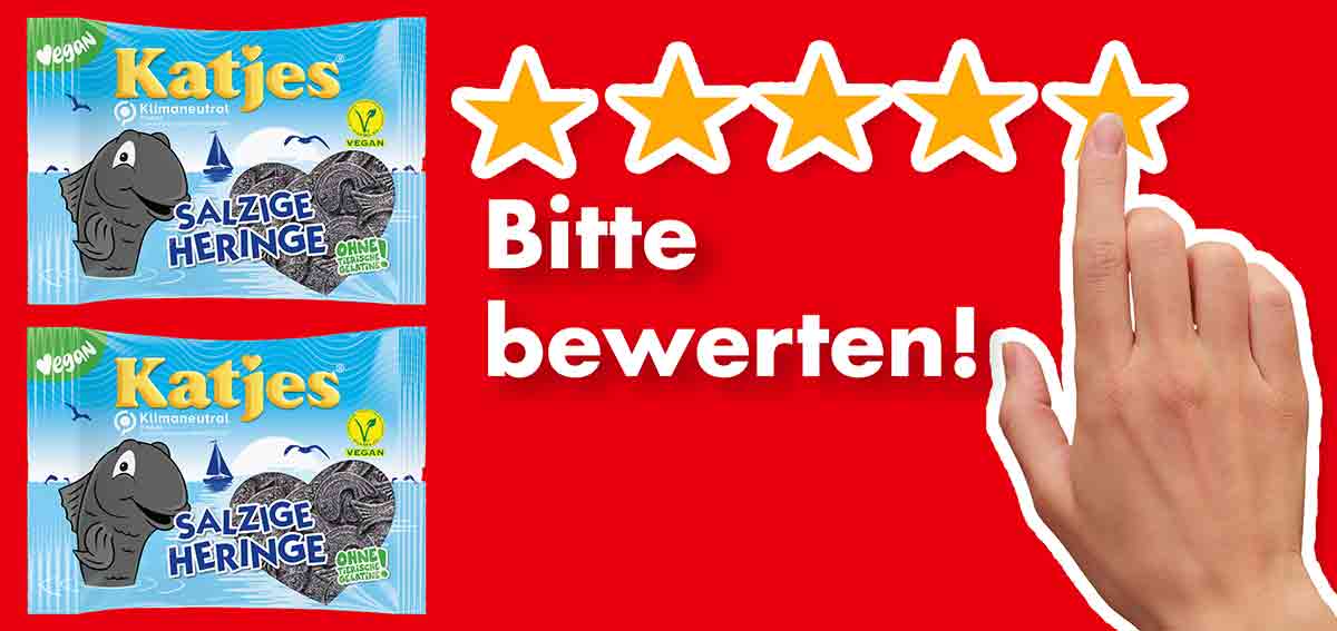 Bitte bewerte die salzigen Heringe von Katjes. Bewertungen Katjes Salzige Heringe