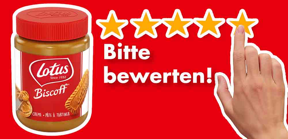 Bitte bewerte die Lotus Biscoff Creme. Bewertungen Biscoff Creme