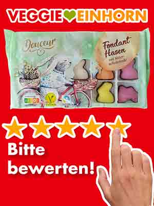 Bitte bewerte die veganen Fondanthasen von Penny. Bewertungen Penny Douceur Fondant Hasen mit Bitterschokolade