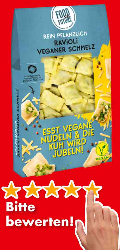 Bitte bewerte die veganen Ravioli von Penny. Bewertungen Penny Ravioli Veganer Schmelz