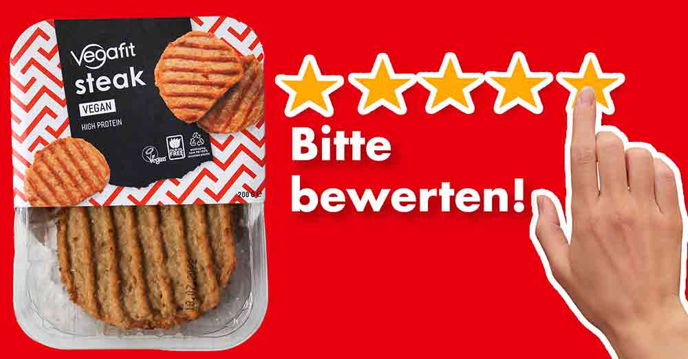Bitte bewerte das vegane Steak von Vegafit. Bewertungen Vegafit Steak