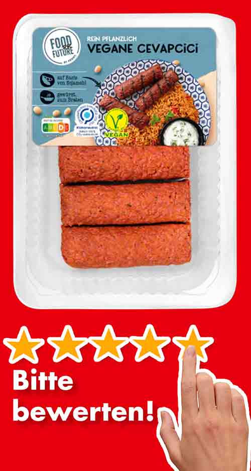 Bitte bewerte die veganen Cevapcici von Penny. Bewertungen Vegane Cevapcici von Penny