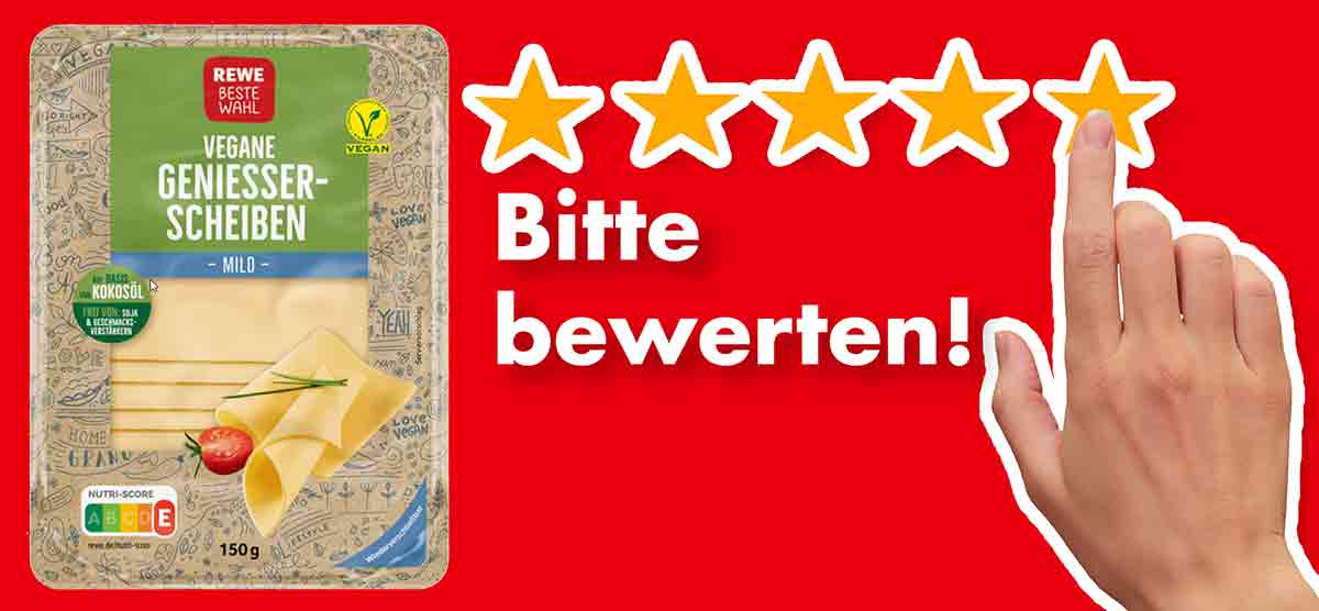 Bitte bewerte den veganen Scheibenkäse von Rewe. Bewertungen Rewe Beste Wahl Vegane Genießerscheiben mild