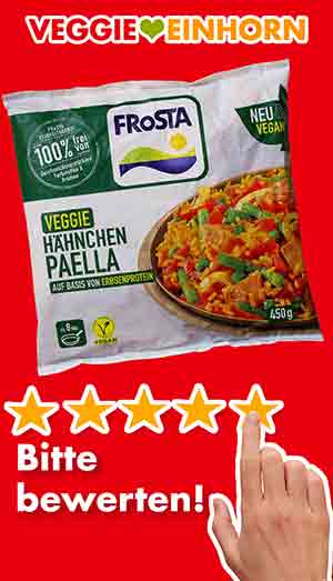 Bitte bewerte die vegane Hähnchen Paella von Frosta. Bewertungen Frosta Veggie Hähnchen Paella