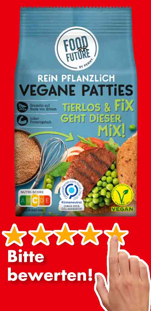 Bitte bewerte die vegane Patties Trockenmischung von Penny. Bewertungen Vegane Patties Mischung von Penny