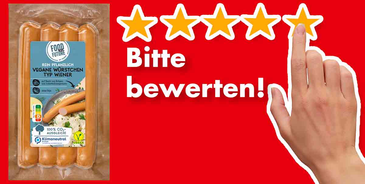 Bitte bewerte die veganen Wiener Würstchen von Food for Future by Penny. Bewertungen Vegane Würstchen Typ Wiener von Penny