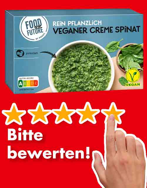 Bitte bewerte den veganen Creme Spinat von Penny. Bewertungen Veganer Rahmspinat von Penny
