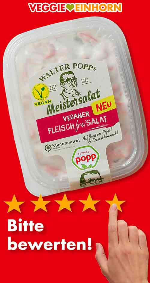 Bitte bewerte den veganen Fleischsalat von Popp Feinkost! Veganer Fleischsalat von Popp Feinkost Bewertungen