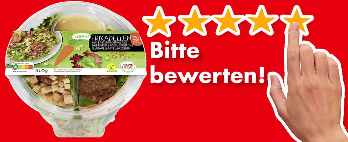 Bitte bewerte den veganen Frikadellensalat von REWE to go. Bewertungen REWE to go Veganer Frikadellensalat