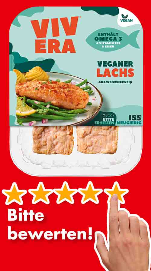 Bitte bewerte das vegane Lachsfilet von Vivera. Bewertungen Vivera Veganer Lachs