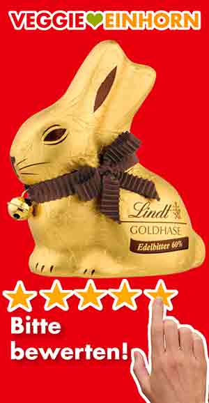 Bitte bewerte den veganen Edelbitter Hasen von Lindt. Bewertungen Veganer Goldhase Lindt Edelbitter
