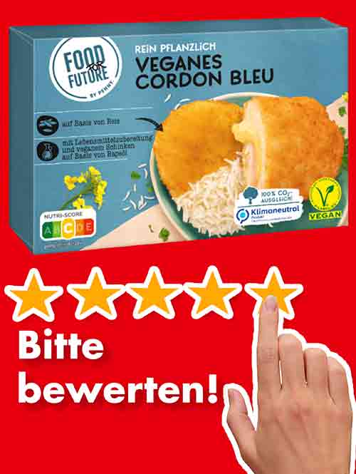 Bitte bewerte das vegane Cordon bleu von Penny. Bewertungen Veganes Cordon Bleu von Penny