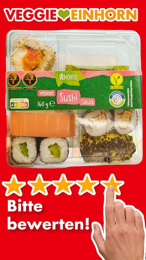 Bitte bewerte das vegane Sushi Sakura von Lidl Vemondo. Bewertungen Veganes Sushi Sakura von Lidl