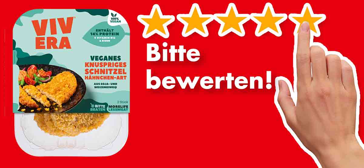 Bitte bewerte das vegane Hähnchenschnitzel von Vivera. Bewertungen Vivera Veganes Knuspriges Schnitzel Hähnchen-Art